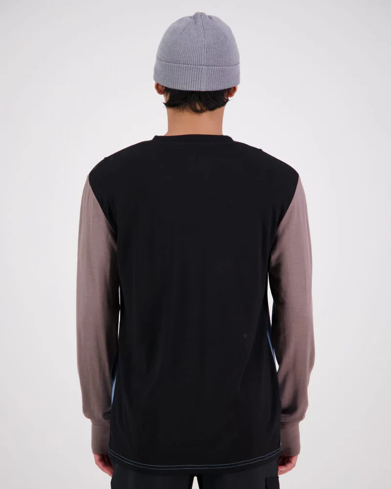 MONS ROYALE MENS YOTEI L/S - Blue Dust