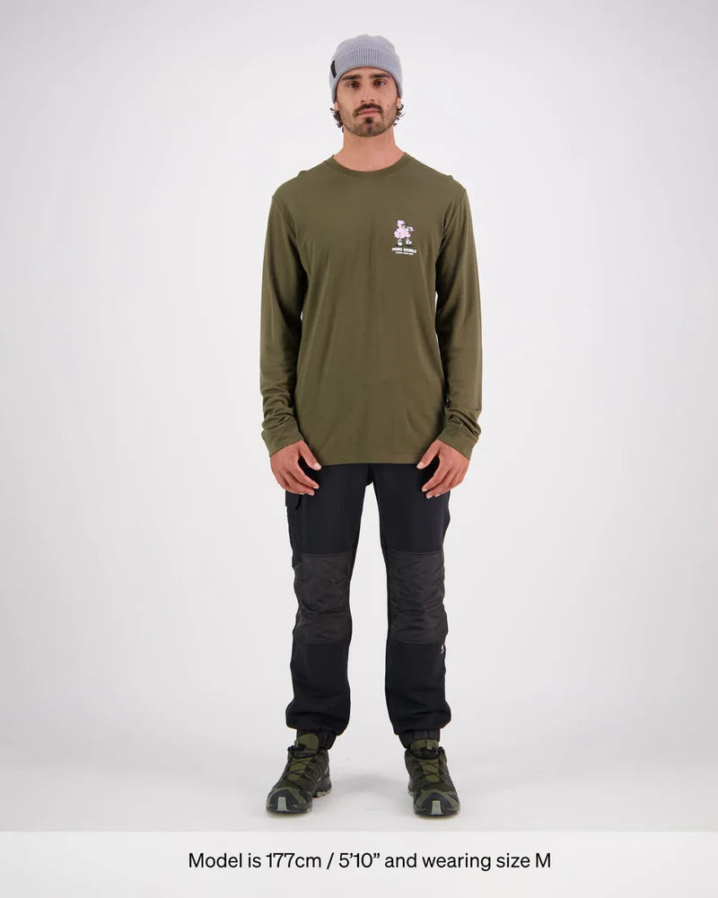 MONS ROYALE MENS ICON  L/S - Dark Olive