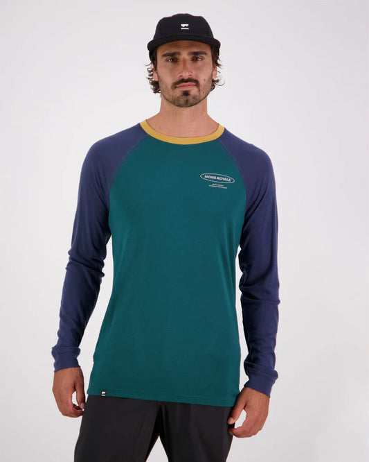 MONS ROYALE MENS ICON L/S - Evergreen / Midnight