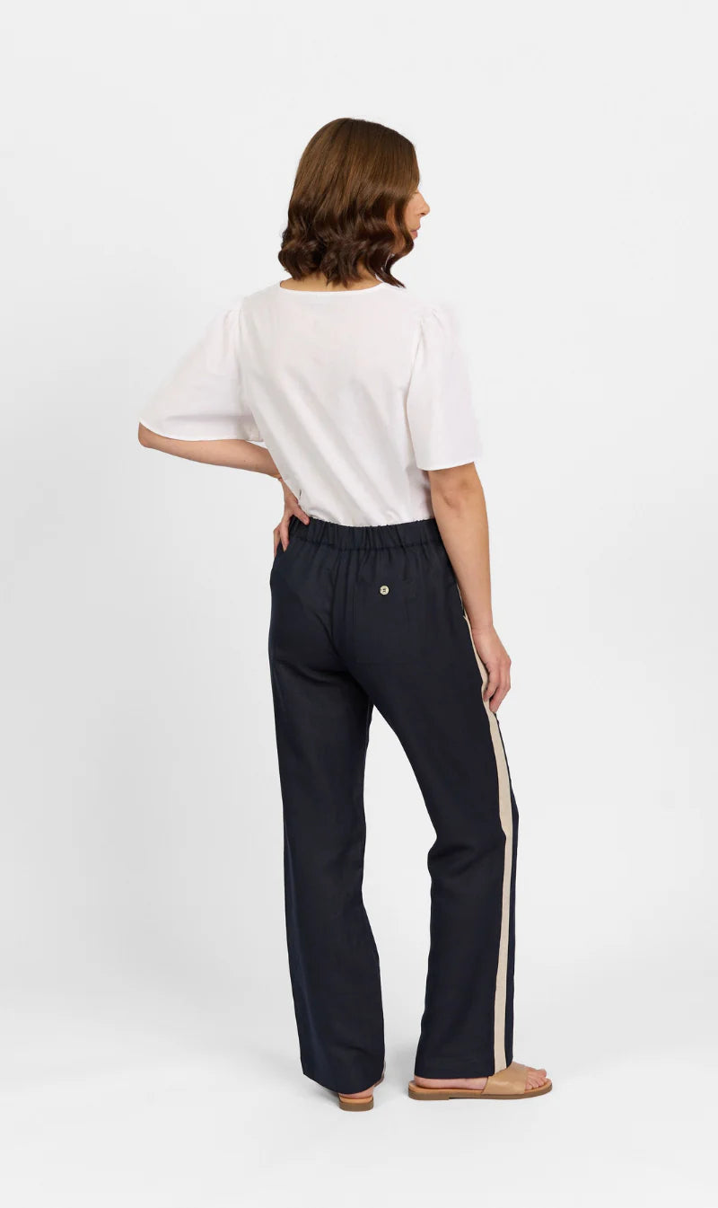 KNEWE ELTON PANT - Ink/Ecru