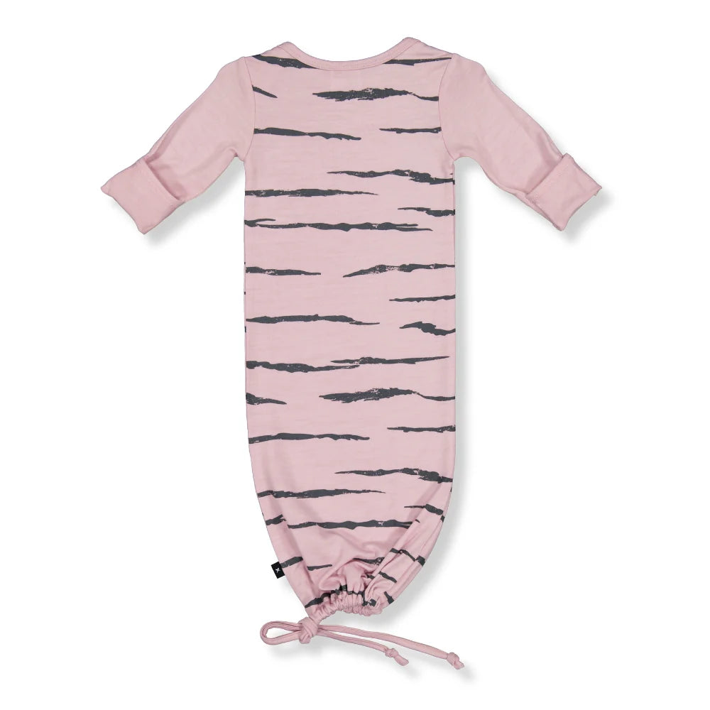 LITTLE FLOCK OF HORRORS THE NEWCOMER BABY GOWN - Lilac Tiger