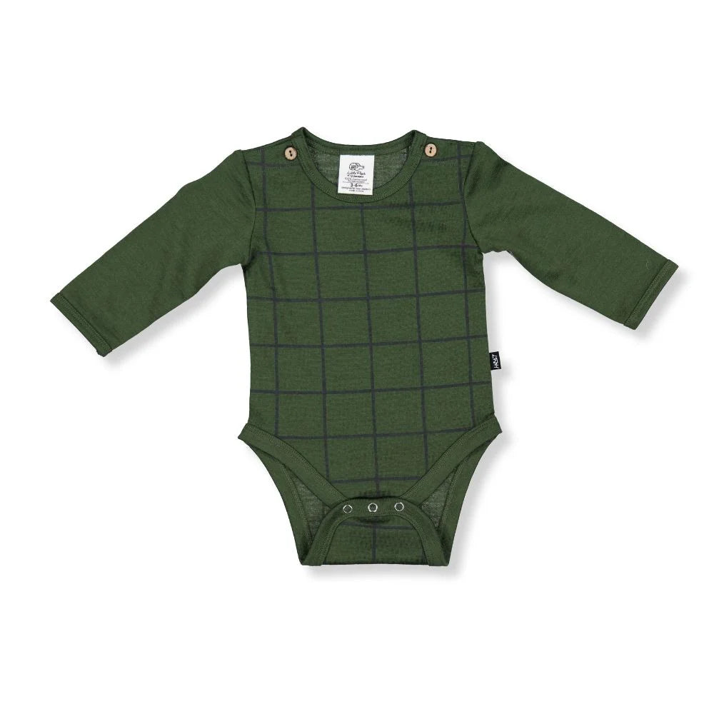 LITTLE FLOCK OF HORRORS RILEY BODY SUIT - Forest Check