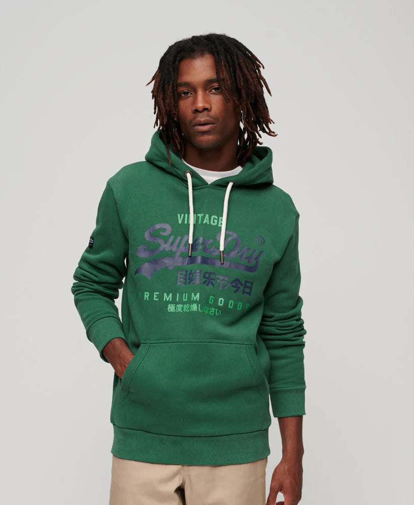 SUPERDRY CLASSIC VL HERITAGE HOODIE - Pine Green – The little red fox ltd