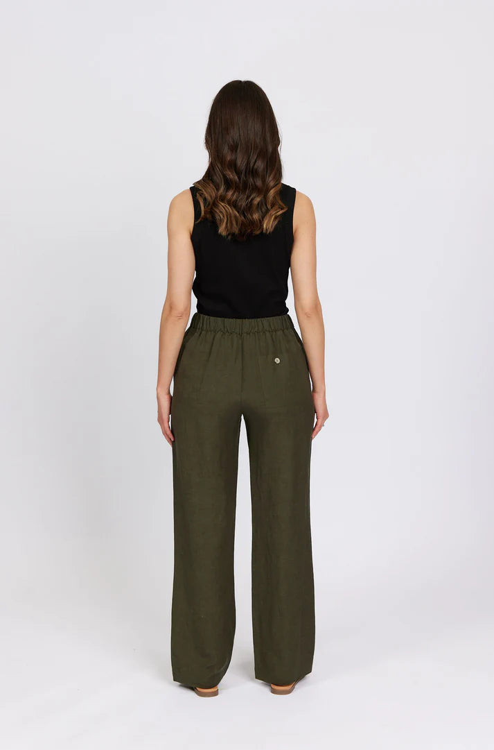 KNEWE ELTON PANT - Khaki/Ecru