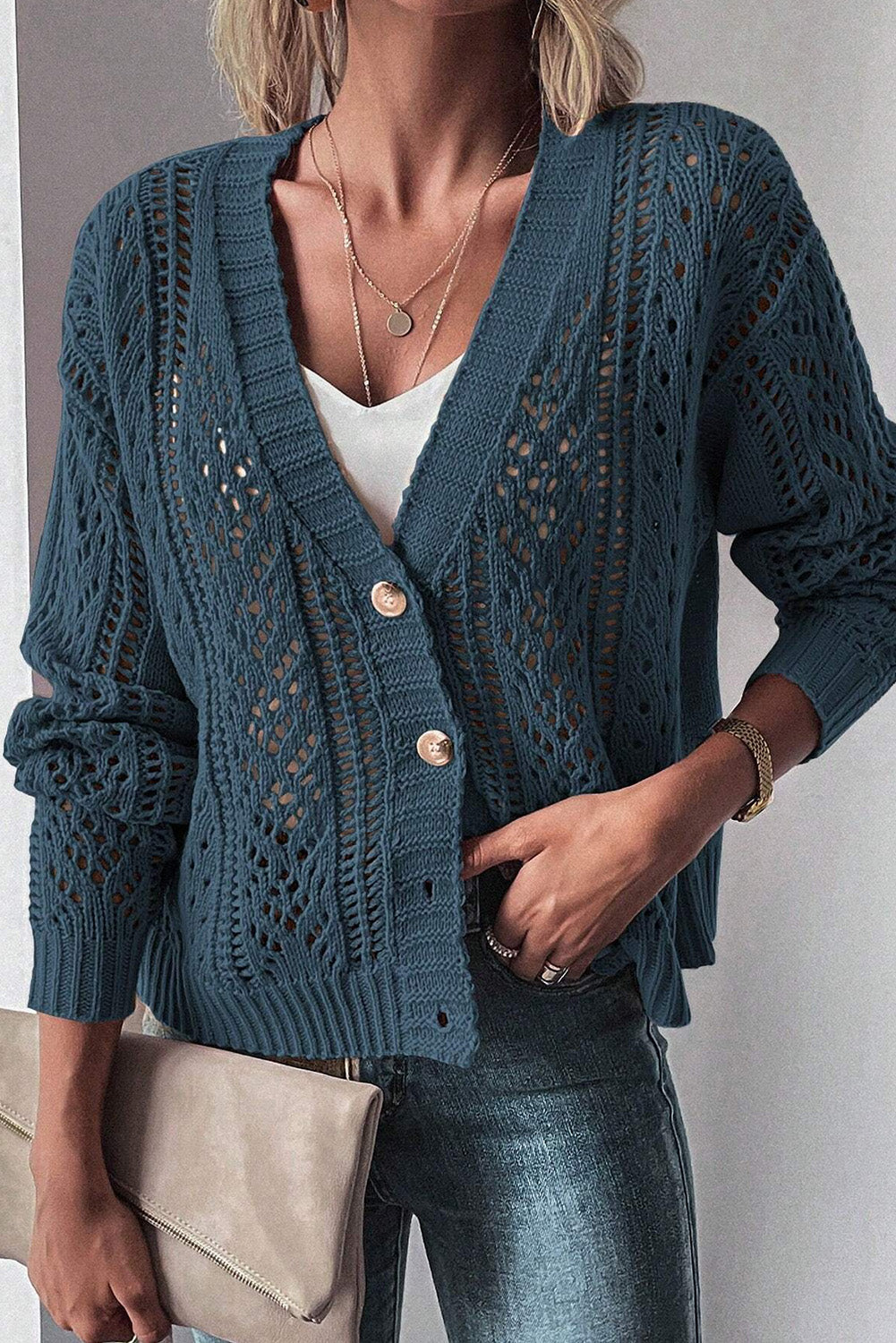 PRICKLE & POLLY - Teal Cardi