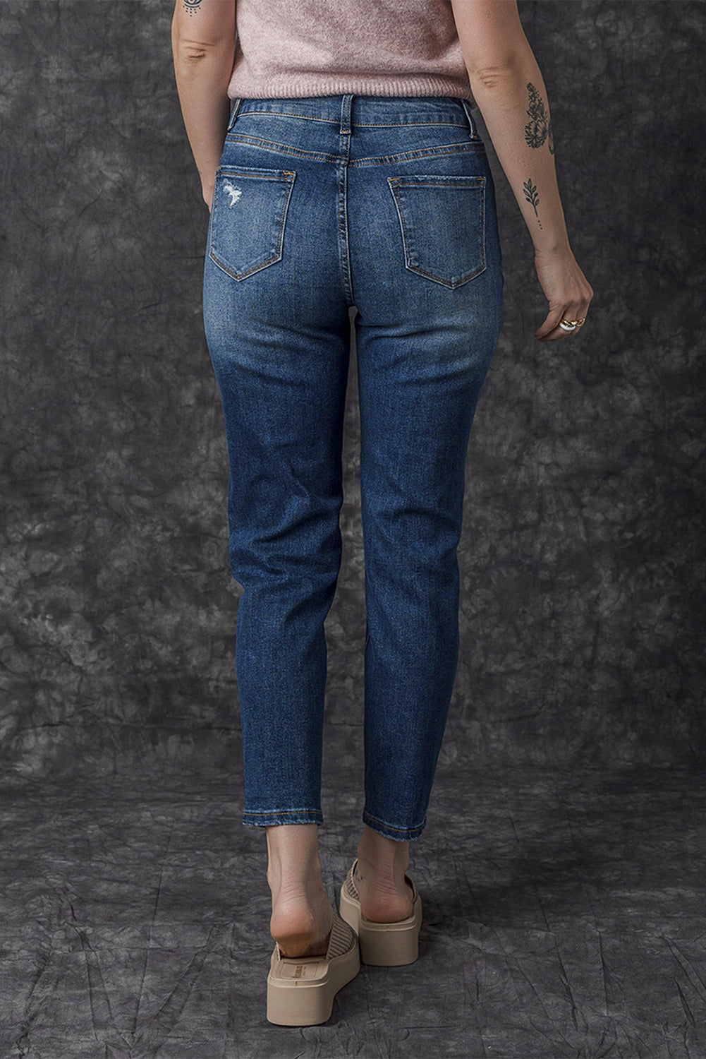 PRICKLE & POLLY Distressed Mom Jeans