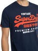 SUPERDRY DUO VINTAGE LOGO TEE - RICHEST NAVY