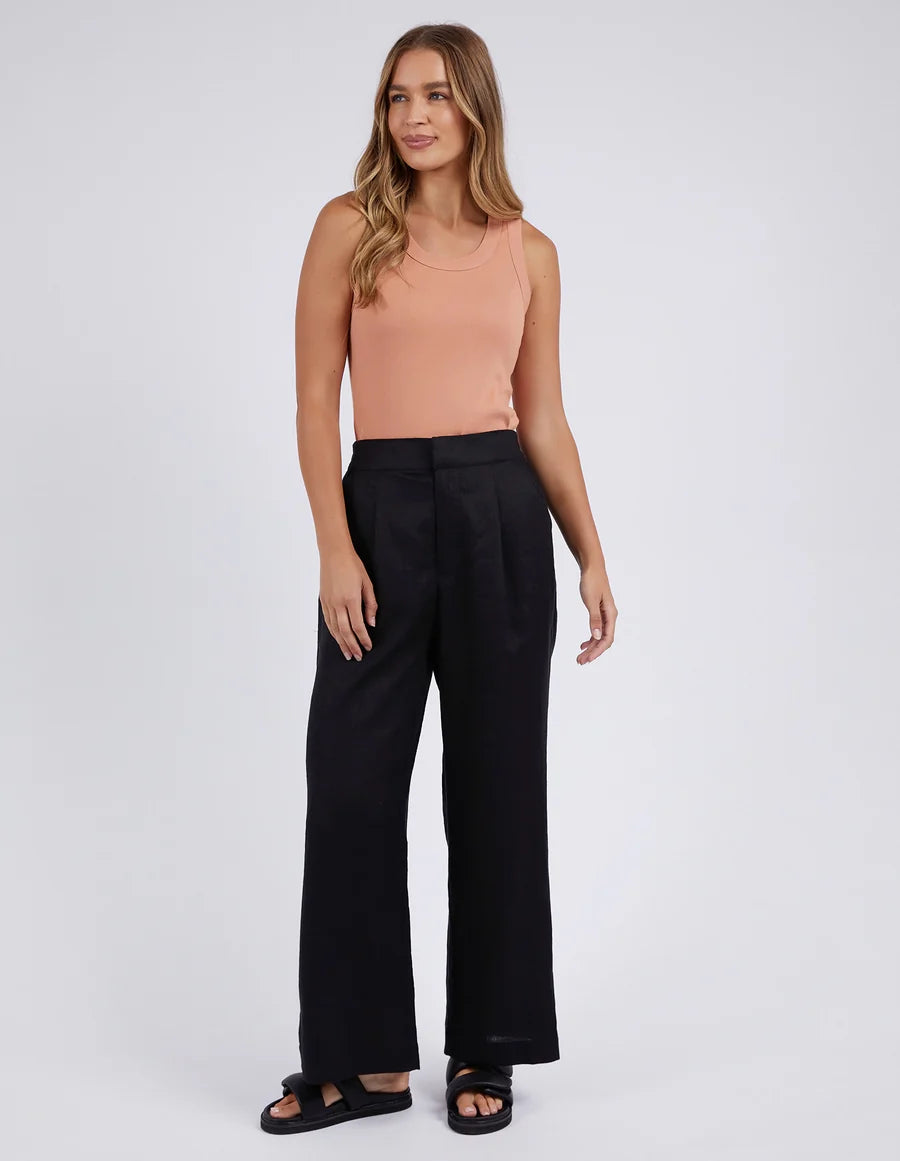 FOXWOOD ELINA WIDE LEG PANT - BLACK