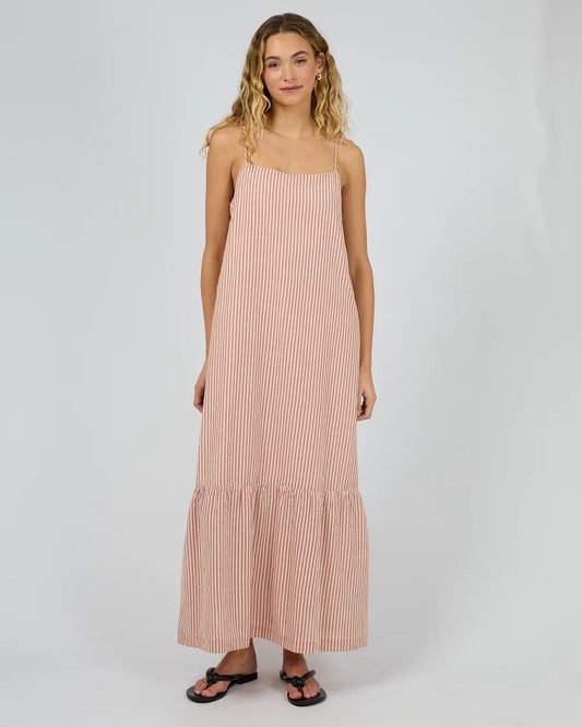 SILENT THEORY Fletcher Maxi Dress - Rust