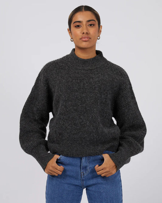 SILENT THEORY EDEN KNIT JUMPER - Charcoal
