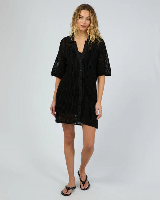 SILENT THEORY Sadie Shirt Dress - Black