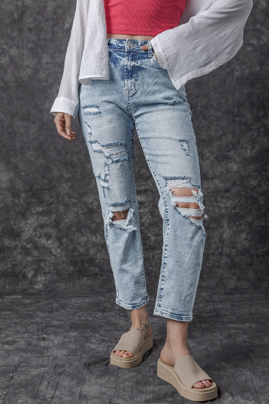 PRICKLE & POLLY Acid washed Distressed Jeans