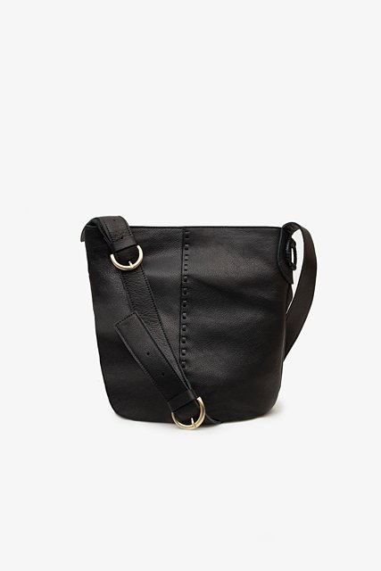 ANTLER BAG AMICI LEATHER - BLACK