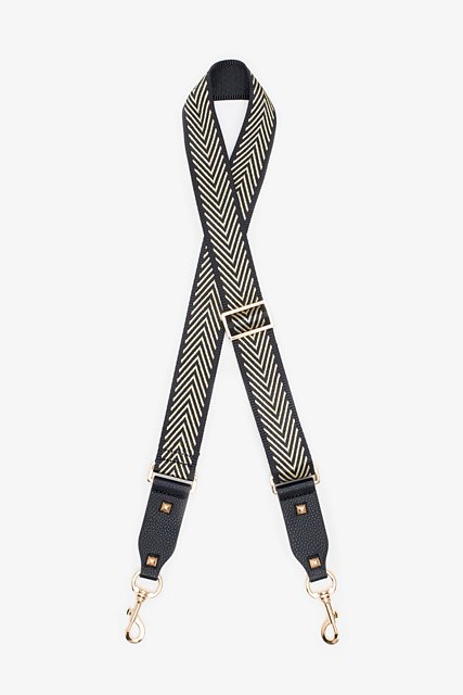 ANTLER BAG STRAP - Gold Arrows Black