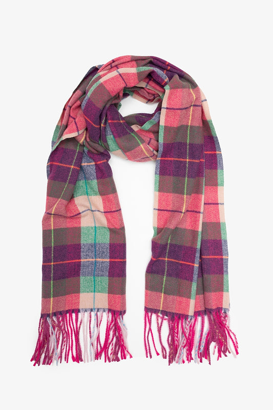 ANTLER SCARF - MINTBERRY PLAID