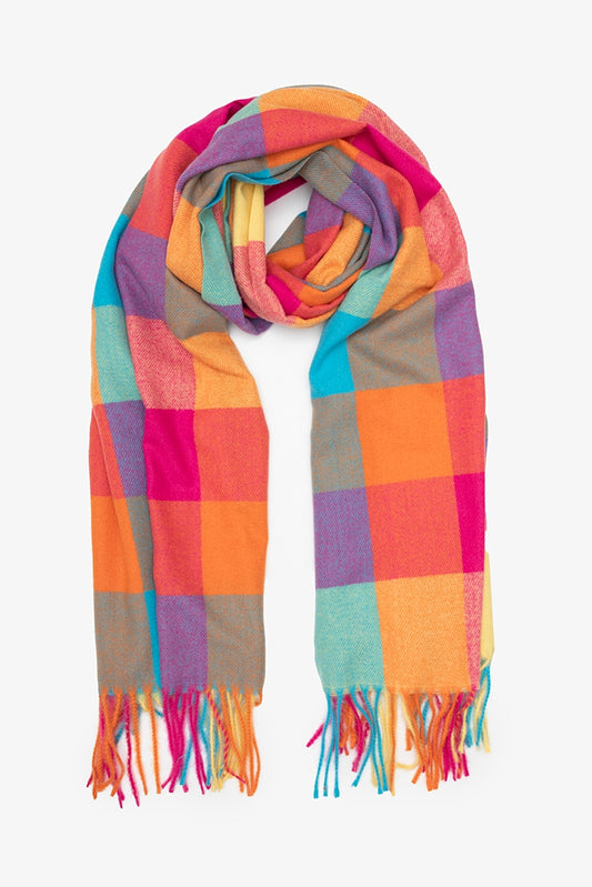 ANTLER SCARF - RAINBOW CHECK