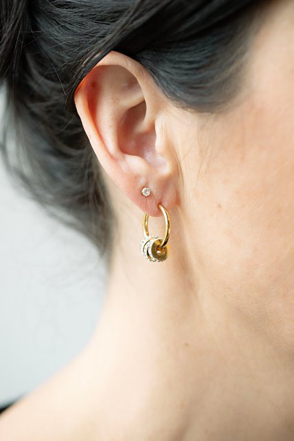 ANTLER EARRINGS RUNAWAY HOOP DIAMANTE RINGS