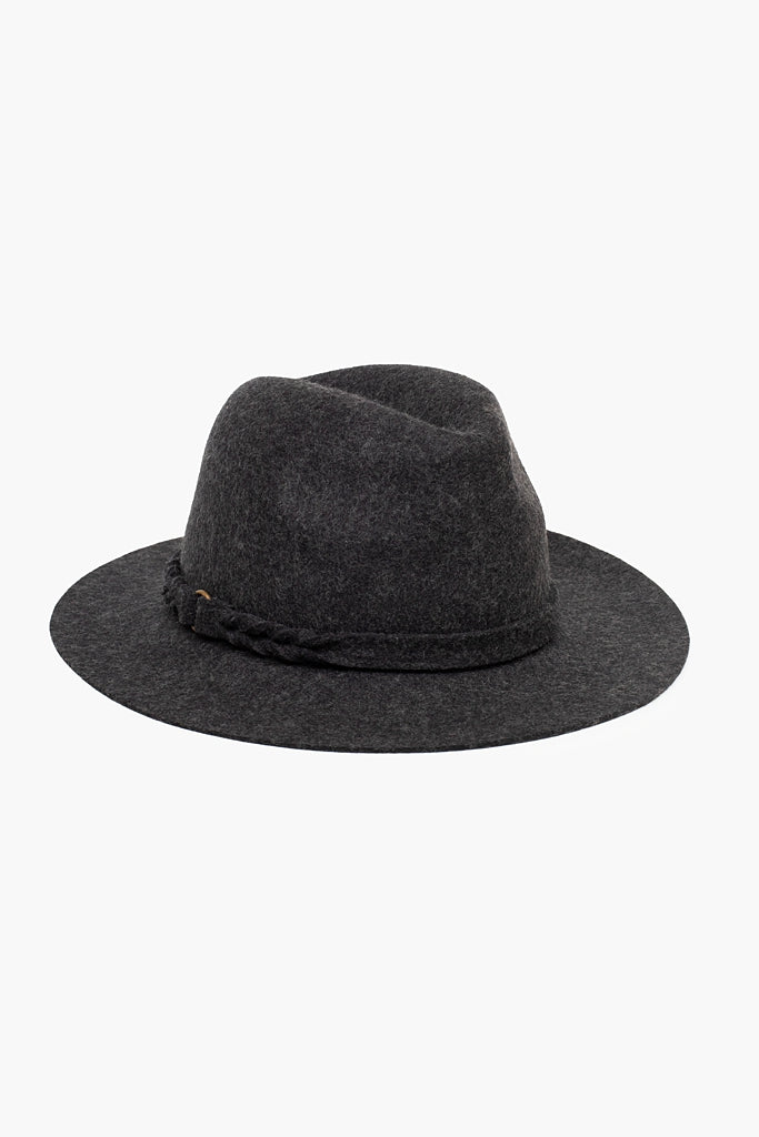 ANTLER FEDORA - JACKSON CHARCOAL