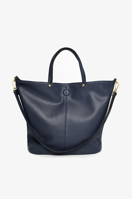 ANTLER BAG HARTLEY REVERSIBLE TOTE / NAVY & SILVER