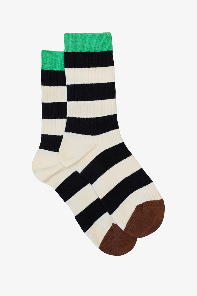 ANTLER SOCKS - GREEN TOP STRIPE