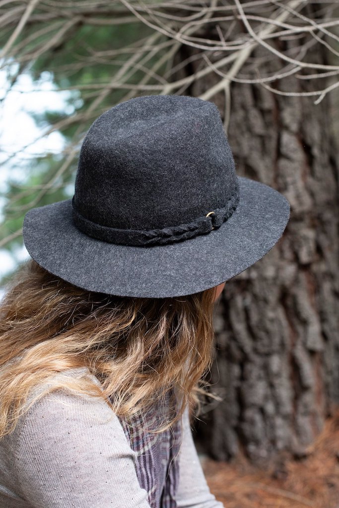 ANTLER FEDORA - JACKSON CHARCOAL