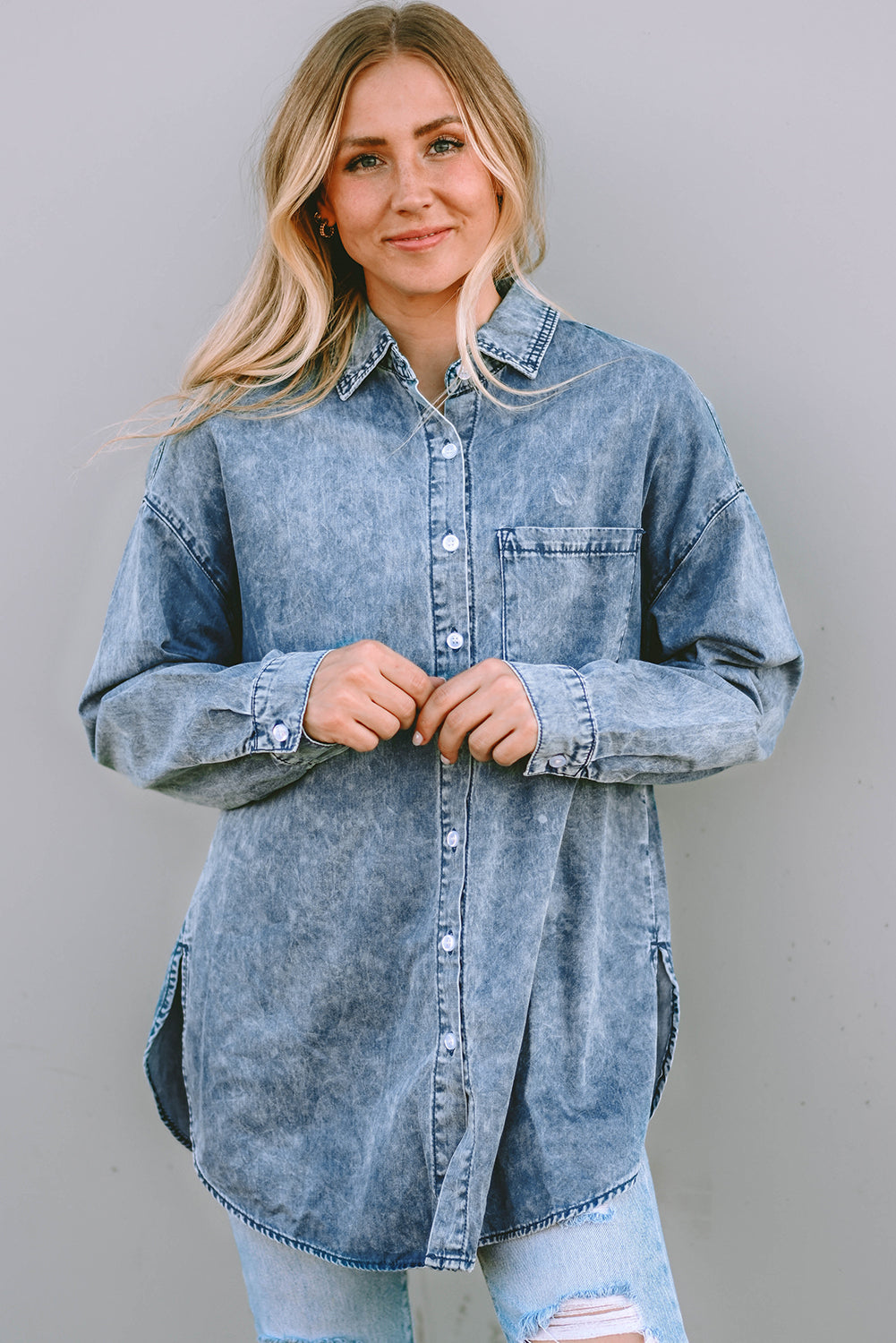 PRICKLE & POLLY - ACID WASH VINTAGE SHIRT