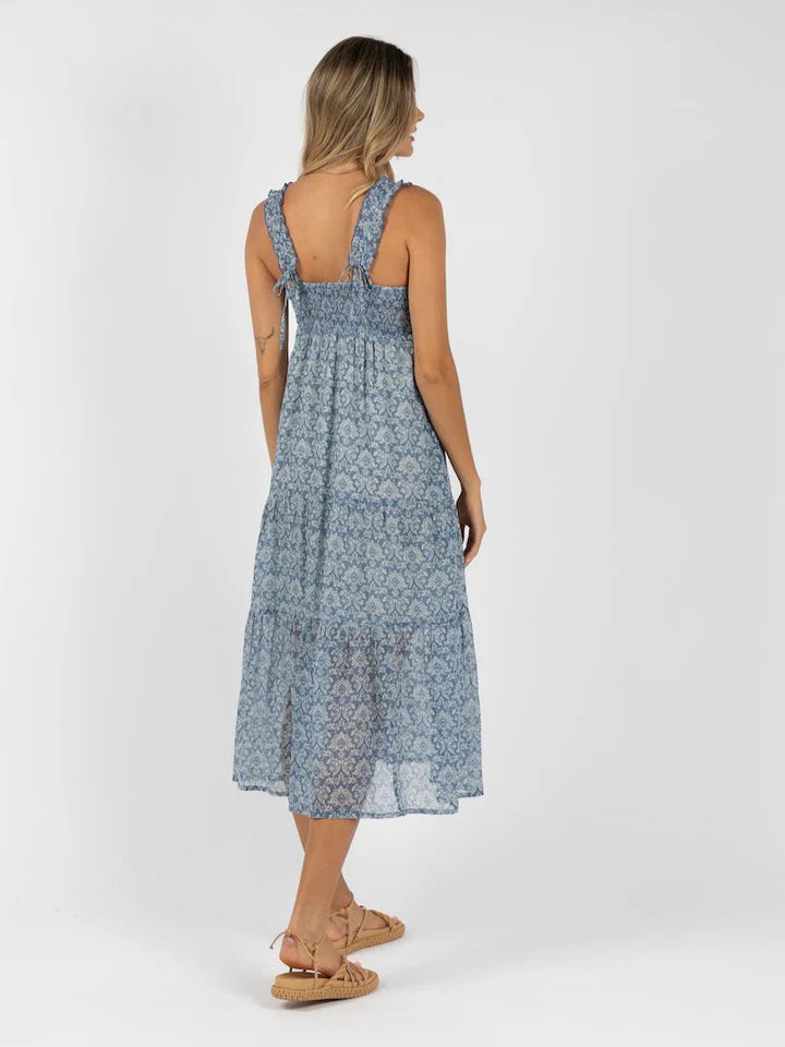 HUMIDITY VACAY ARIES DRESS - BLUE PRINT