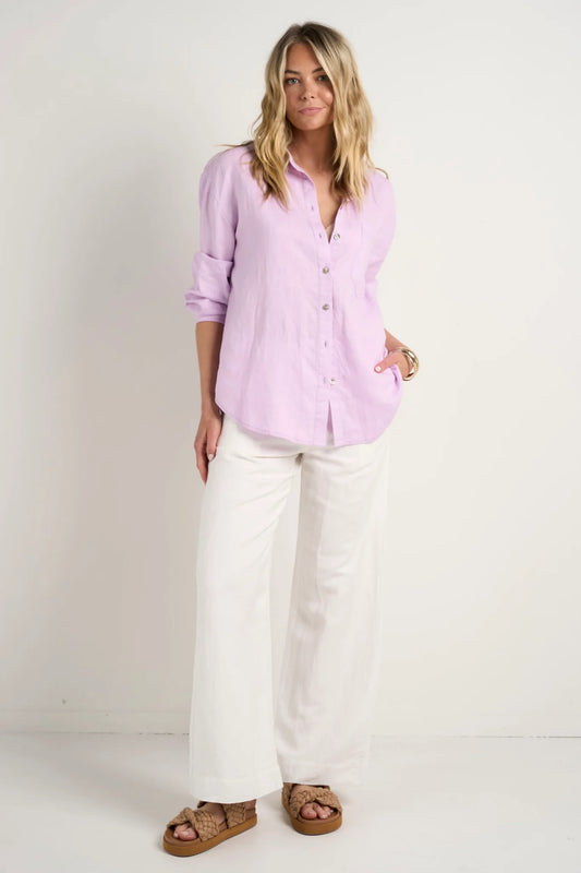 RE:UNION OPTIMUM OVERSIZED SHIRT - LILAC