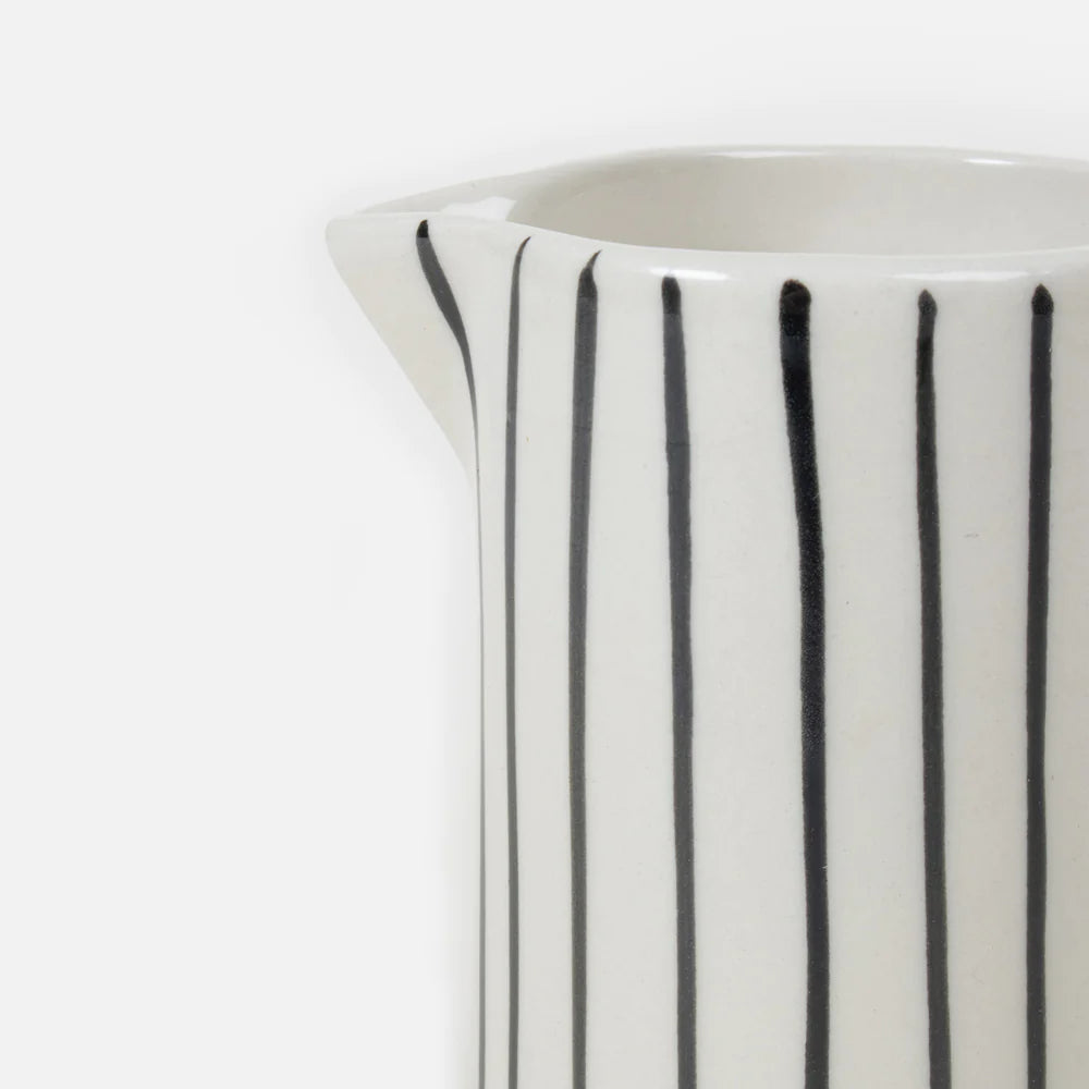 CAROLINE GARDNER MILK JUG - BLACK STRIPE