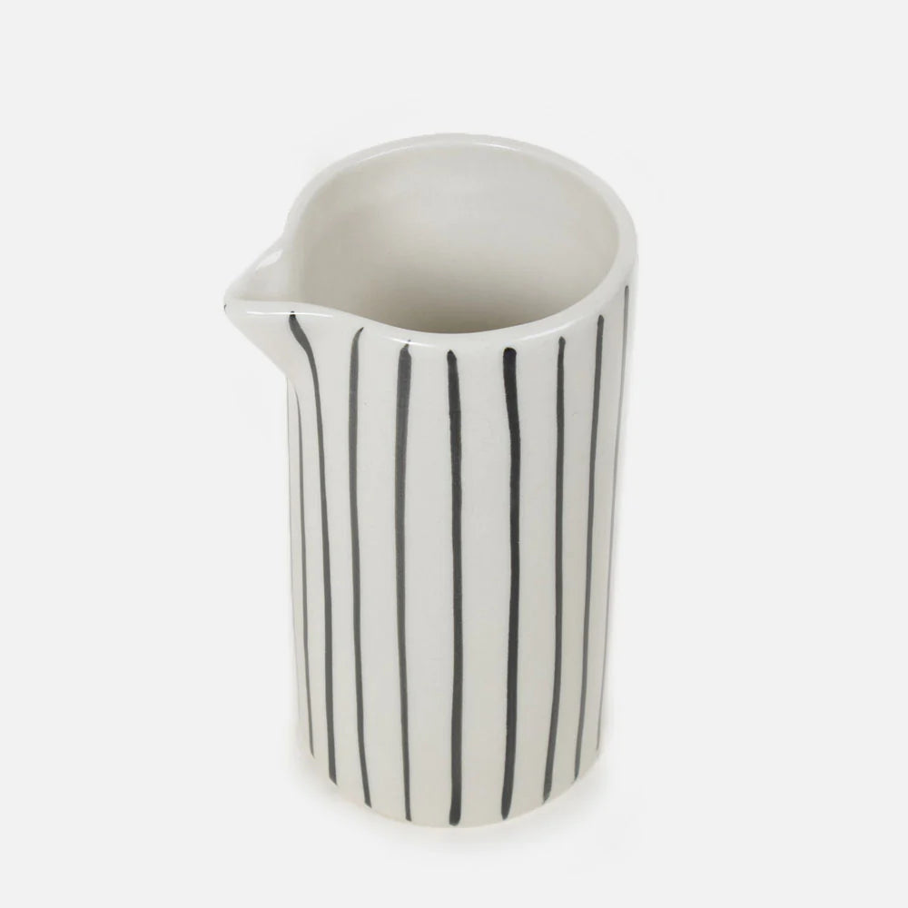 CAROLINE GARDNER MILK JUG - BLACK STRIPE