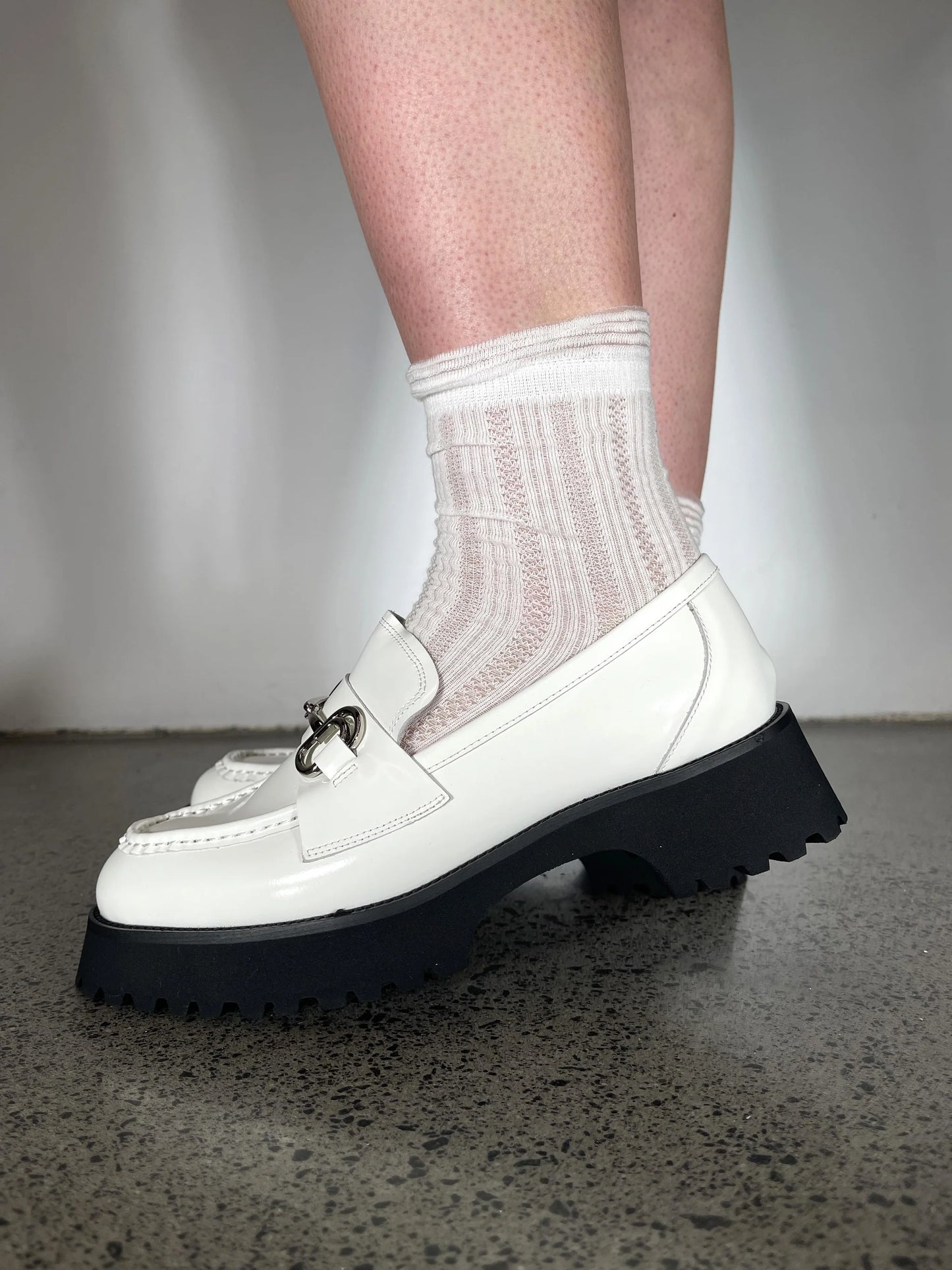 MINX SOCKS - SHORT FRILL - White  One Size