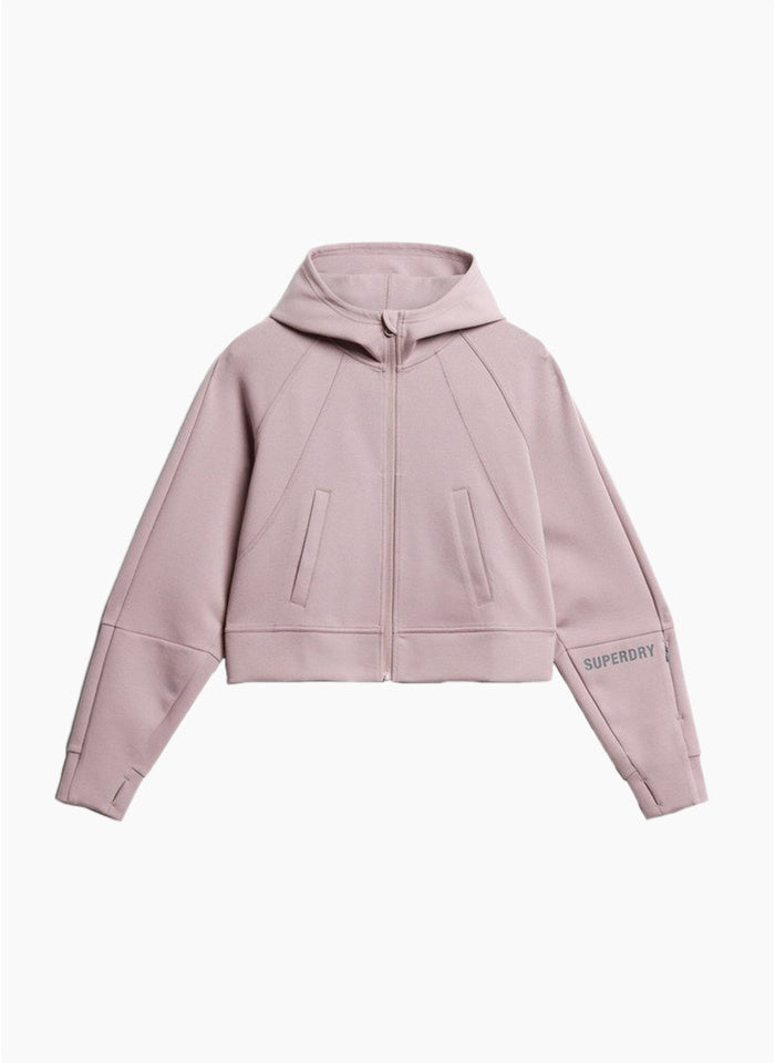 SUPERDRY SPORT TECH RELED ZIP HOODIE - QUAIL PURPLE