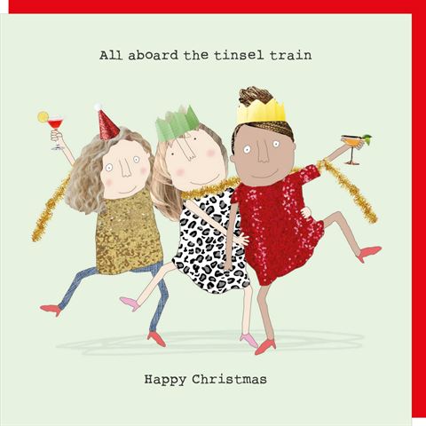 ROSIE MADE A THING CARDS - Tinsel Train - Christmas Card