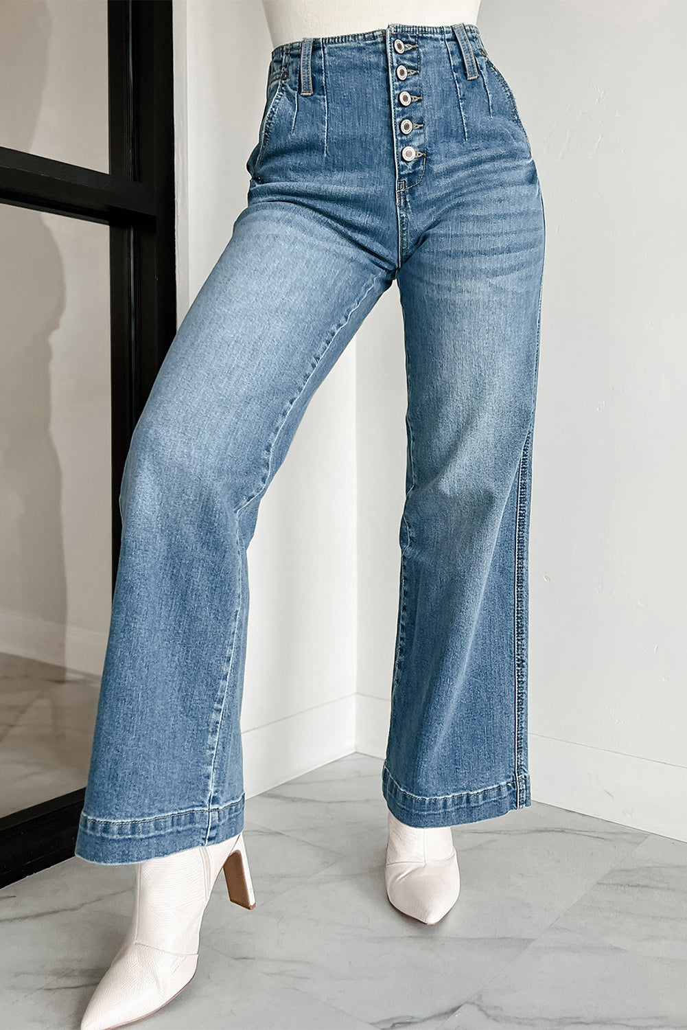 PRICKLE & POLLY - Dusty Blue Straight leg Jeans