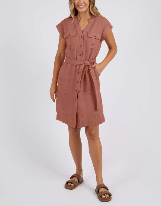 FOXWOOD HARLOW DRESS - CLAY