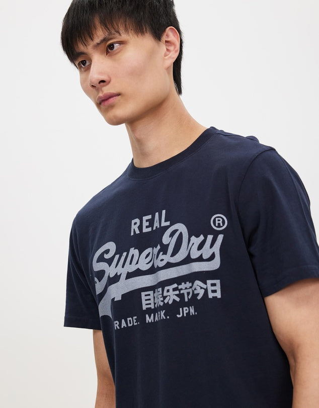 SUPERDRY VINTAGE VL NOOS TEE - ECLIPSE NAVY