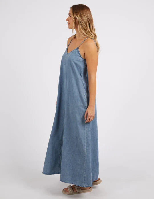 FOXWOOD ROMA DENIM DRESS - MID BLUE